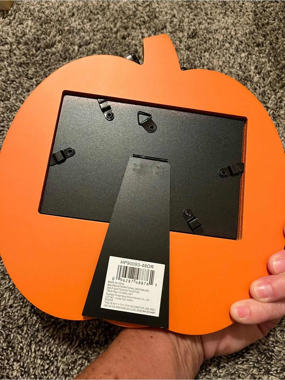 Halloween pumpkin photo frame